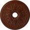 Ekena Millwork Rose and Ribbon Medallion (Canopies up to 4"), 23 5/8"OD x 4"ID x 1 1/2"P, Burnished Mahogany CM23ROBMC - alternate 1